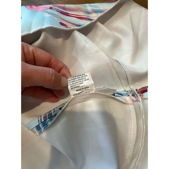 Derhy Big Flowers Dress Multi-Colored Colorful Summer Wedding Sleeveless Medium - Picture 9 of 10